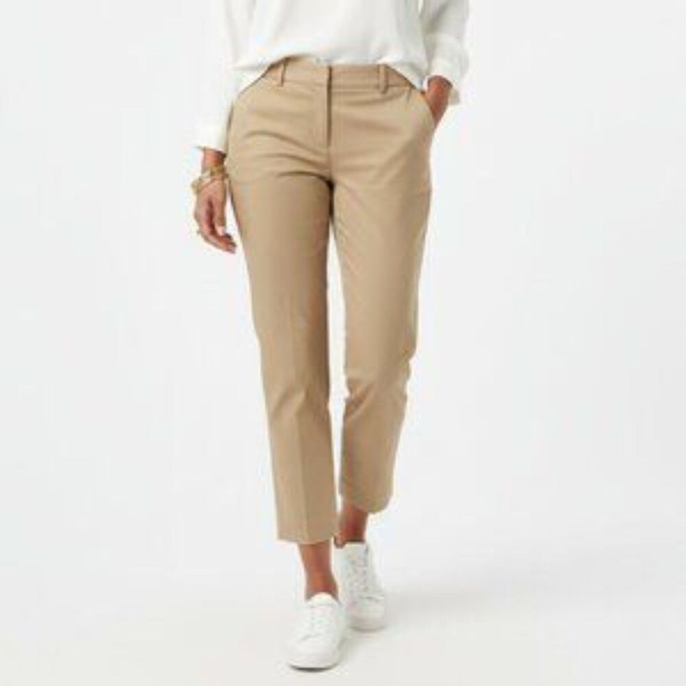 Ann Taylor Tan Cropped Capri Pants 8P